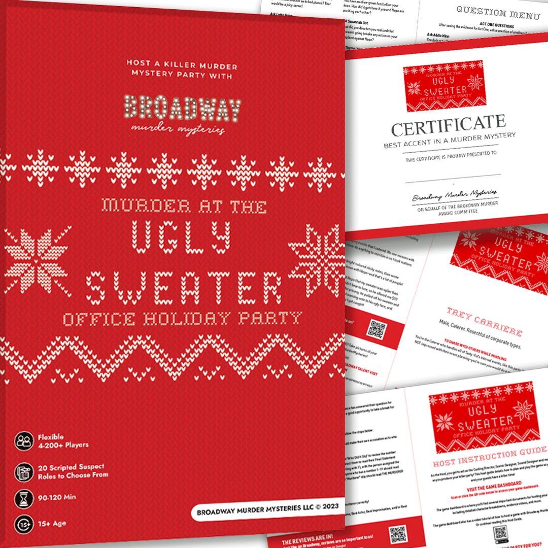 Holiday Horror: Murder at the Ugly Sweater Office Holiday Party (Physical Game Kit)
