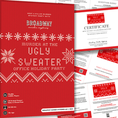 Holiday Horror: Murder at the Ugly Sweater Office Holiday Party (Physical Game Kit)