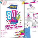 Murder At The Roller Rink: An 80s Teen Murder Mystery (Physical Game Kit)