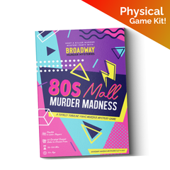 80s Mall Murder Madness Murder Mystery Game (Physical Game Kit)
