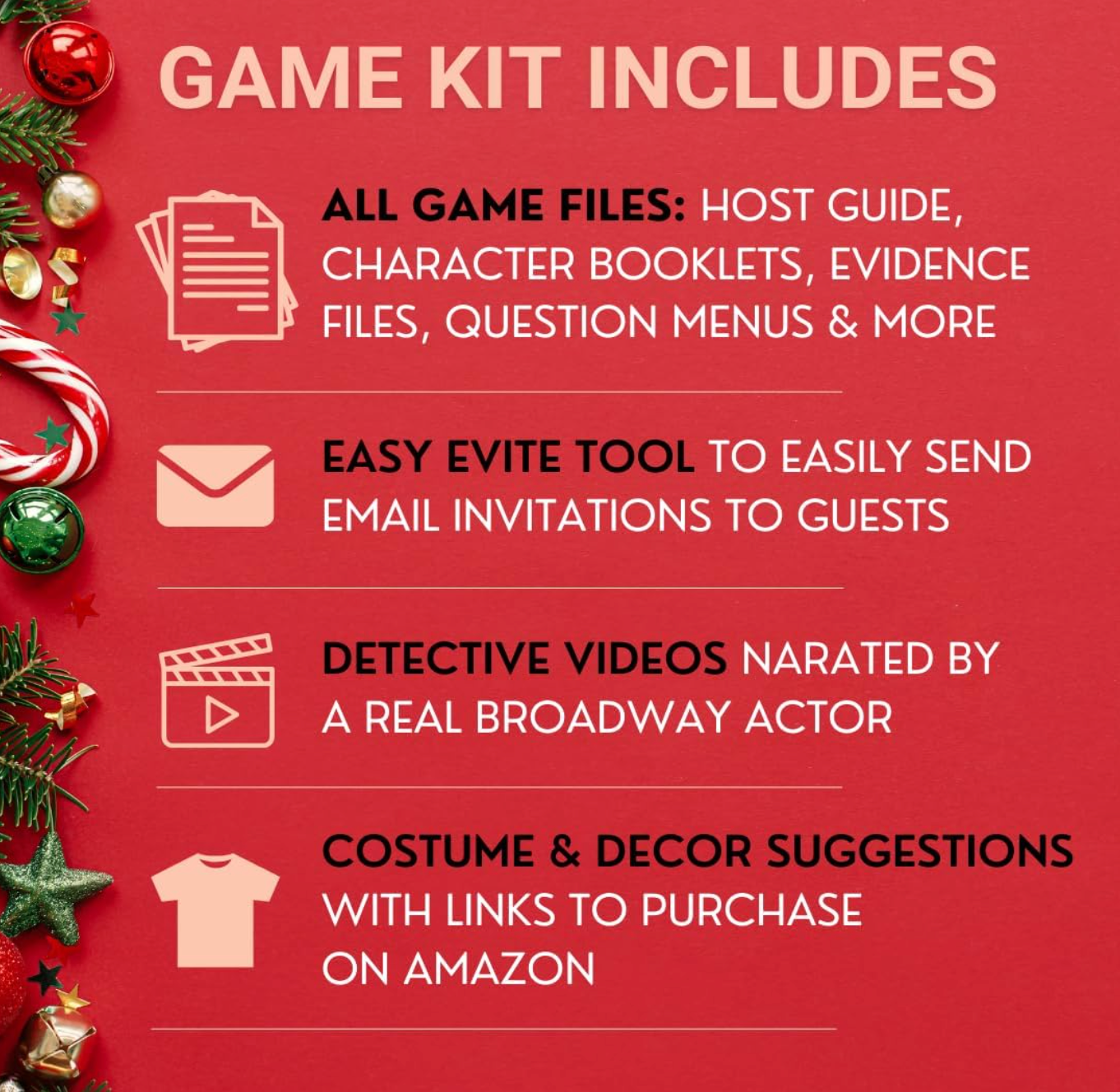 Holiday Horror: Murder at the Ugly Sweater Office Holiday Party (Physical Game Kit)