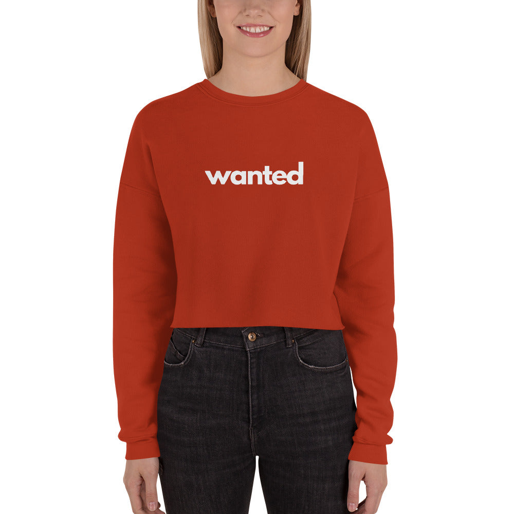 Wanted Crop Sweatshirt - Broadway Murder Mysteries