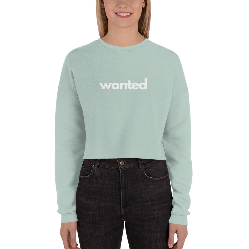 Wanted Crop Sweatshirt - Broadway Murder Mysteries