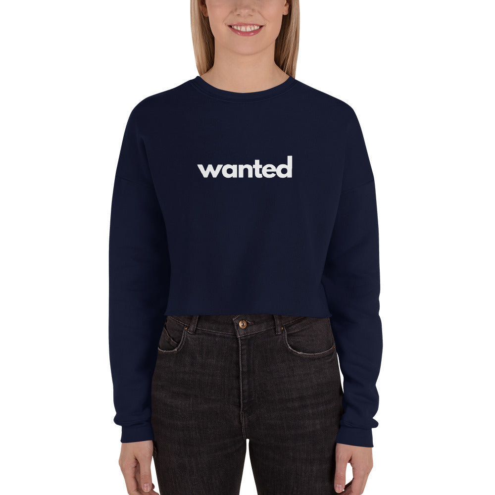 Wanted Crop Sweatshirt - Broadway Murder Mysteries